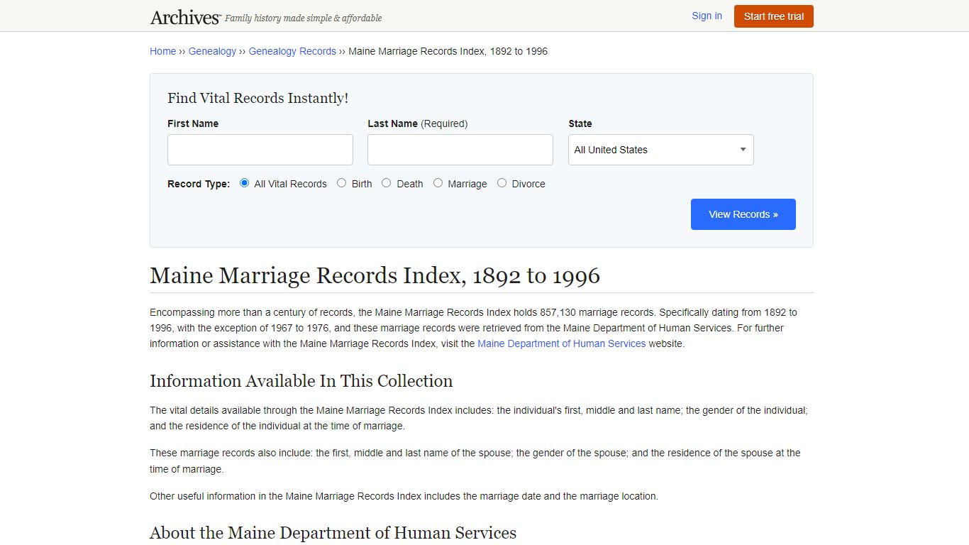 Maine Marriage Records | Search Collections & Indexes